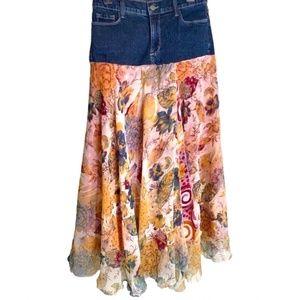 Maxi Jean and Floral Skirt